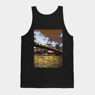 Manhattan Bridge Night Manhattan Skyline Brooklyn NYC Tank Top